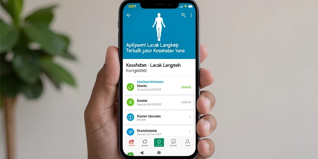 Tampilan antarmuka pengguna aplikasi Lacak Langkah 55RT yang menarik.