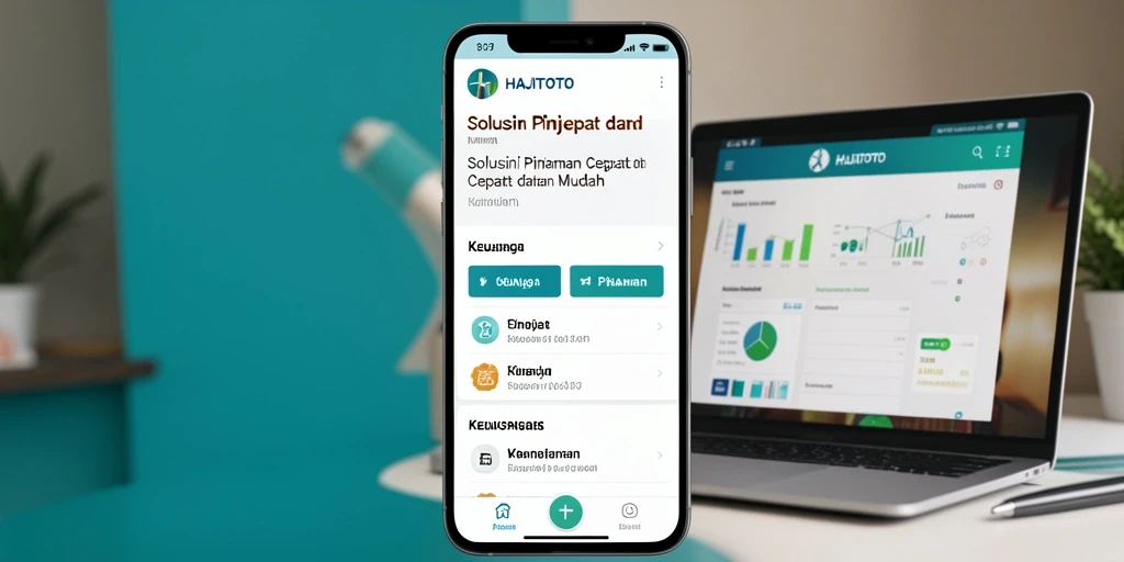 Antarmuka aplikasi HAJITOTO yang ramah pengguna untuk pinjaman.