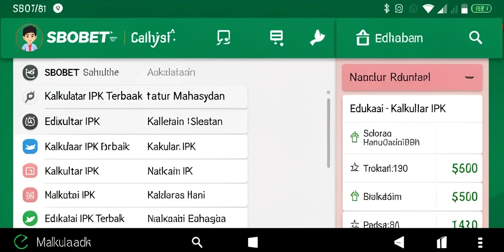 Antarmuka aplikasinya yang sederhana untuk Kalkulator IPK.