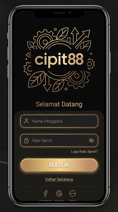 Tampilan halaman login cipit88